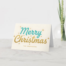 Atomair Middeneeuwse Script Prettig Kerstfeest Feestdagen Kaart