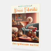 Atomaire Futuristische Kersenbloesem Martini Acryl Bord (Hoek)