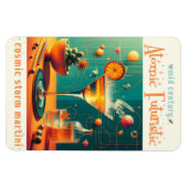 Atomaire Futuristische Kosmische Storm Martini Magneet (Horizontaal)