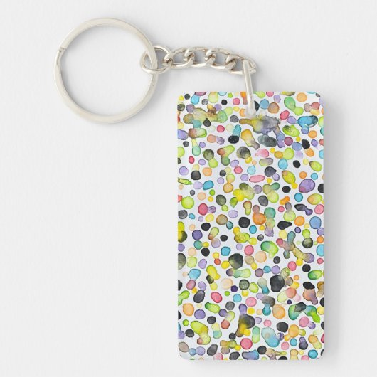 Atomaire gomballen acryl sleutelhanger (Voorkant)