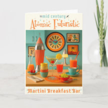 Atomaire Retro Futuristische Martini Ontbijtbar
