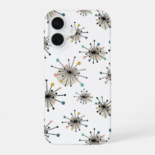 Atomaire Space Age Starburst Midden-Jaren 50 Moder iPhone 16 Hoesje