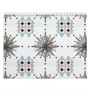 Atomaire sterrenexplosie retro middeleeuwse modern kalender