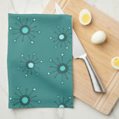Atomaire sterverstoppings turquoise theedoek (Quarter Fold)