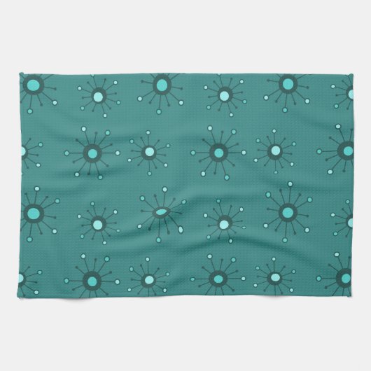 Atomaire sterverstoppings turquoise theedoek (Horizontaal)