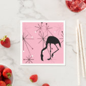 Atomaire stervontslag MidCentury Modern Roze Flami Servet (Insitu)