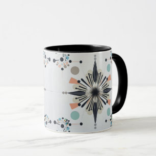 Atomaire stervoorstelling Retro Mid Century Modern Mok