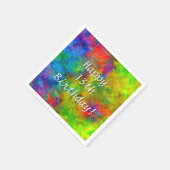 [Atomaire Tie-Dye] Psychedelische Regenboog Kleure Servet (Hoek)