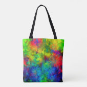 [Atomaire Tie-Dye] Vredessymbool Aangepaste Tekst  Tote Bag (Achterkant)