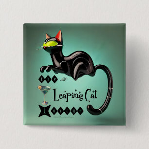 Atomaire Toekomstdroom De Springende Kat Lounge Vierkante Button 5,1 Cm