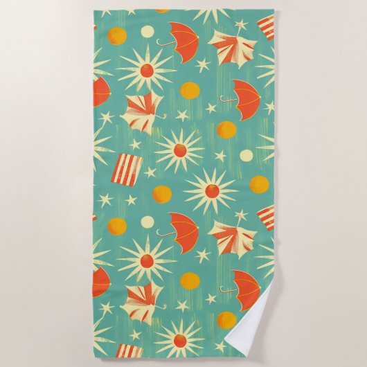 Atomaire Zomerzonnewende Badhanddoek (Voorkant)
