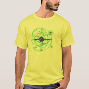 Atomen op een T-shirt