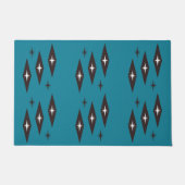 Atomic 1950's Diamonds Pattern Blauwgroen Deurmat (Voorkant)