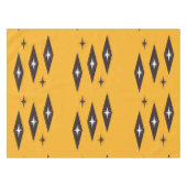 Atomic 1950's Diamonds Pattern Sinaasappel Tafelkleed (Voorkant (Horizontaal))