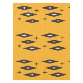 Atomic 1950's Diamonds Pattern Sinaasappel Tafelkleed (Voorkant)