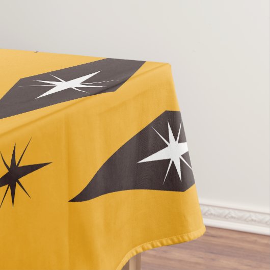 Atomic 1950's Diamonds Pattern Sinaasappel Tafelkleed (Voorbeeld)