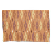 Atomic 1950's Diamonds Stars Sinaasappel Kussensloop (Voorkant)