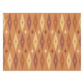 Atomic 1950's Diamonds Stars Sinaasappel Tafelkleed (Voorkant (Horizontaal))