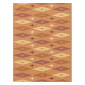 Atomic 1950's Diamonds Stars Sinaasappel Tafelkleed (Voorkant)