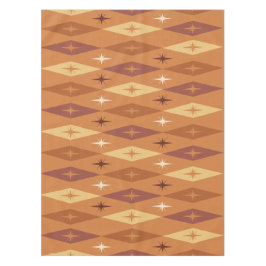 Atomic 1950's Diamonds Stars Sinaasappel Tafelkleed