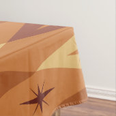 Atomic 1950's Diamonds Stars Sinaasappel Tafelkleed (Voorbeeld)