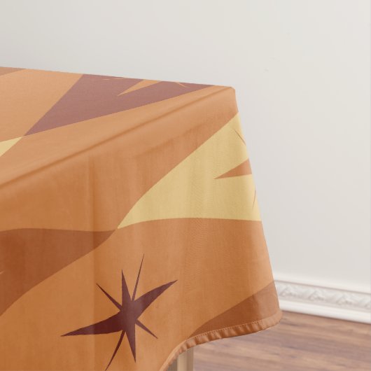 Atomic 1950's Diamonds Stars Sinaasappel Tafelkleed (Voorbeeld)