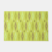 Atomic 1950's Diamonds Sterren Chartreuse Deurmat (Voorkant)