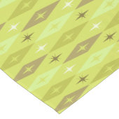 Atomic 1950's Diamonds Sterren Chartreuse Korte Tafelloper (Hoek)