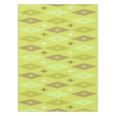 Atomic 1950's Diamonds Sterren Chartreuse Tafelkleed (Voorkant)