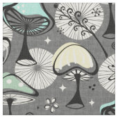 Atomic 50s Mid Mod Mushrooms Grijs ©studioxtine Stof (Close Up)
