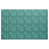 Atomic Abstract Barkcloth Blauwgroen Stof (Yard (91,4 cm))