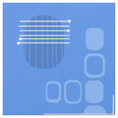 Atomic Abstract Barkcloth Blue Stof (Close Up)