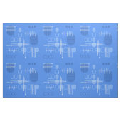 Atomic Abstract Barkcloth Blue Stof (Fat Quarter)