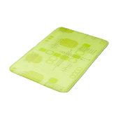 Atomic Abstract Barkcloth Chartreuse Badmat (Gekanteld)