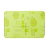 Atomic Abstract Barkcloth Chartreuse Badmat (Voorkant)