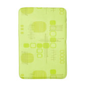 Atomic Abstract Barkcloth Chartreuse Badmat (Voorkant Verticaal)