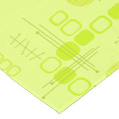 Atomic Abstract Barkcloth Chartreuse Korte Tafelloper (Hoek)
