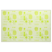 Atomic Abstract Barkcloth Chartreuse Stof (Fat Quarter)