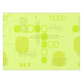 Atomic Abstract Barkcloth Chartreuse Tafelkleed (Voorkant (Horizontaal))
