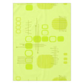 Atomic Abstract Barkcloth Chartreuse Tafelkleed (Voorkant)