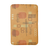 Atomic Abstract Barkcloth Ochre Badmat (Voorkant Verticaal)