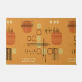 Atomic Abstract Barkcloth Ochre Deurmat (Voorkant)