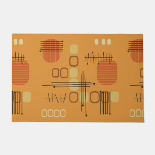 Atomic Abstract Barkcloth Ochre Deurmat