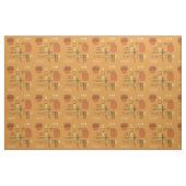 Atomic Abstract Barkcloth Ochre Stof (Yard (91,4 cm))