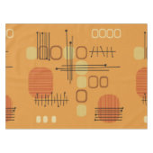 Atomic Abstract Barkcloth Ochre Tafelkleed (Voorkant (Horizontaal))