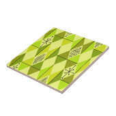 Atomic Age Art Diamonds Chartreuse Tegeltje (Zijkant)