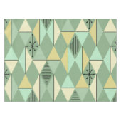Atomic Age Art Diamonds Mint Green Yellow Tafelkleed (Voorkant (Horizontaal))