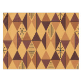 Atomic Age Art Diamonds Ochre Maroon Tafelkleed (Voorkant (Horizontaal))