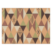 Atomic Age Art Diamonds Oranje Brown Green Tafelkleed (Voorkant (Horizontaal))