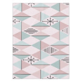 Atomic Age Art Diamonds Pastel Pink Green Tafelkleed (Voorkant)
